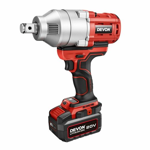 Аккумуляторный ударный гайковерт Devon 20 В 1900 Нм 1100 удмин 1700 обмин без АКБ и ЗУ 5758-LI-20 62013₽