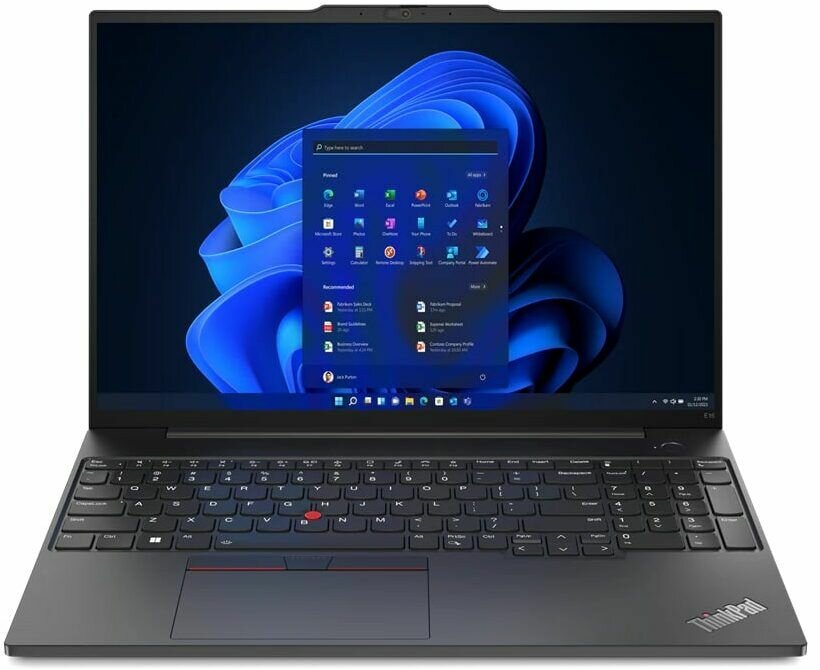 Ноутбук Lenovo ThinkPad E16 2023, intel core i7 1360P (2.2 ГГц), RAM 24 ГБ, SSD 512 ГБ, Windows Home, черный, Английская раскладка