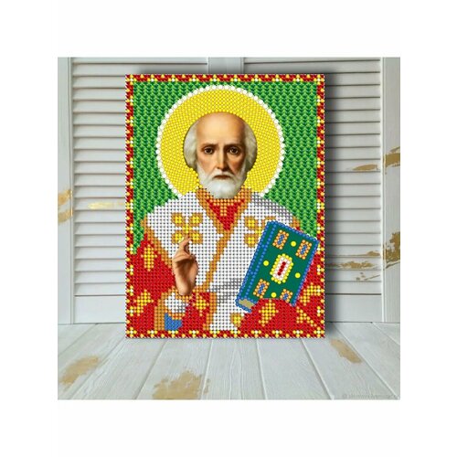 Алмазная мозаика на подрамнике икона Святой Николай Угодник