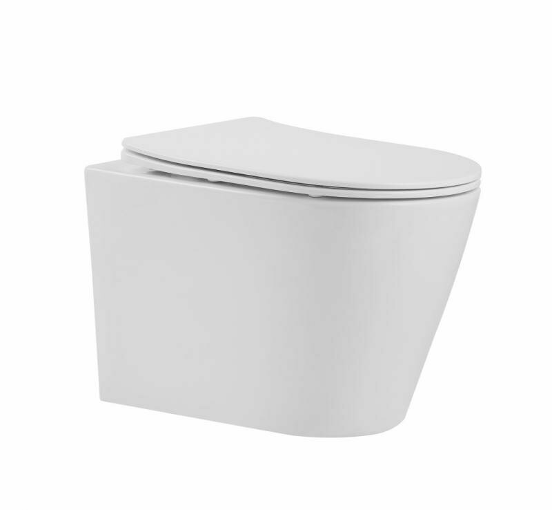 фото Iberica Blanca BURGOS ALTO Унитаз подвесной белый, торнадо, тонкое сиденье дюропласт, soft close IBERICA BLANCA