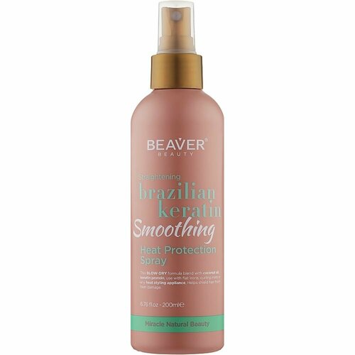 BEAVER Термозащитный спрей для эластичности волос Brazilian Keratin Smoothing Heat Protection Spray