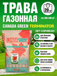 Газонная трава семена Канада Грин Нет сорнякам 20кг / Canada Green Terminator 20кг