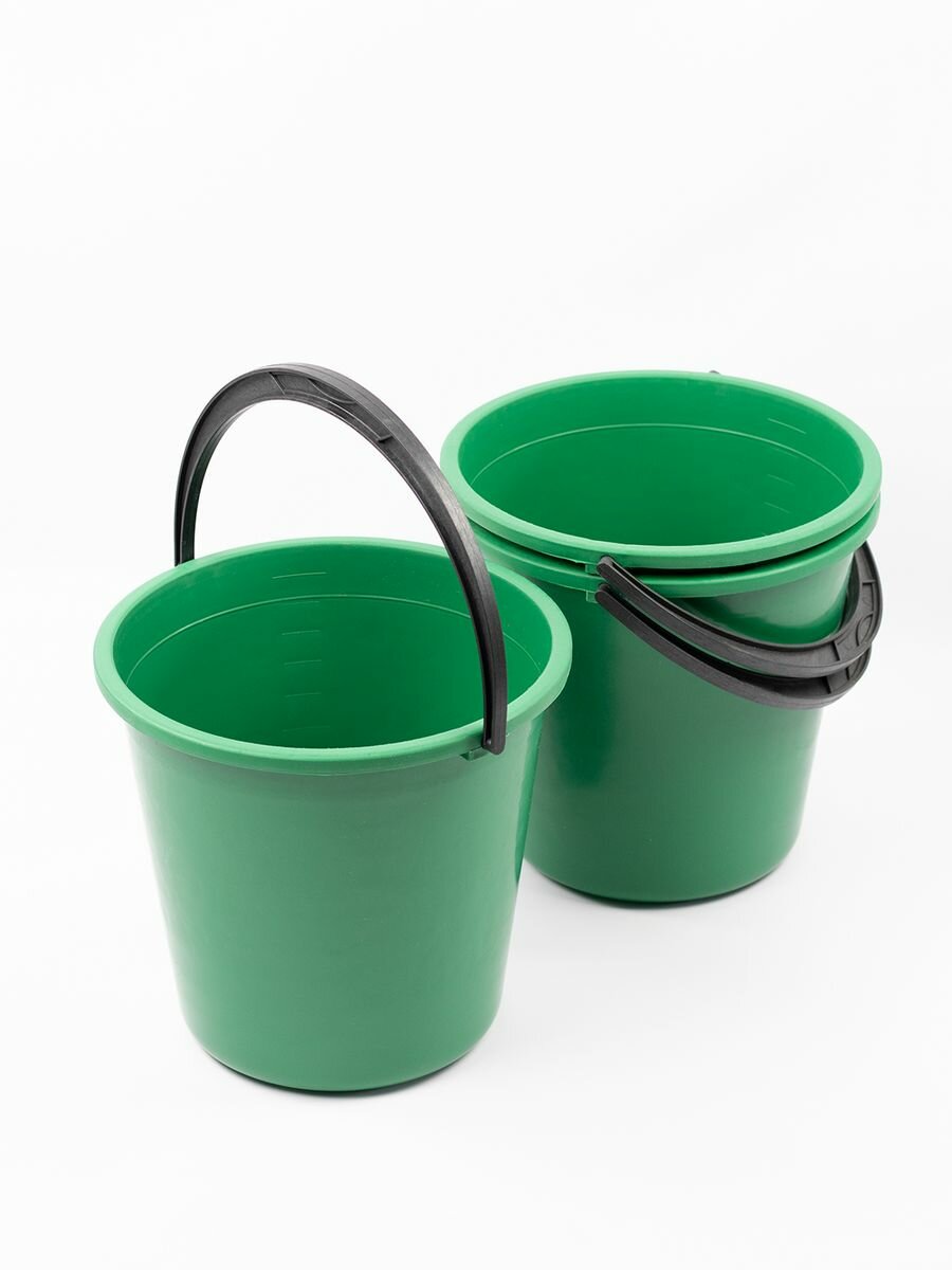 фото Ведро пластиковое 10л с мерной шкалой 3шт