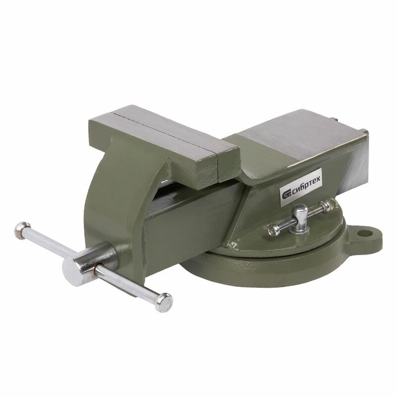 фото Тиски слесарные, 100 мм, стальные, поворотные Сибртех