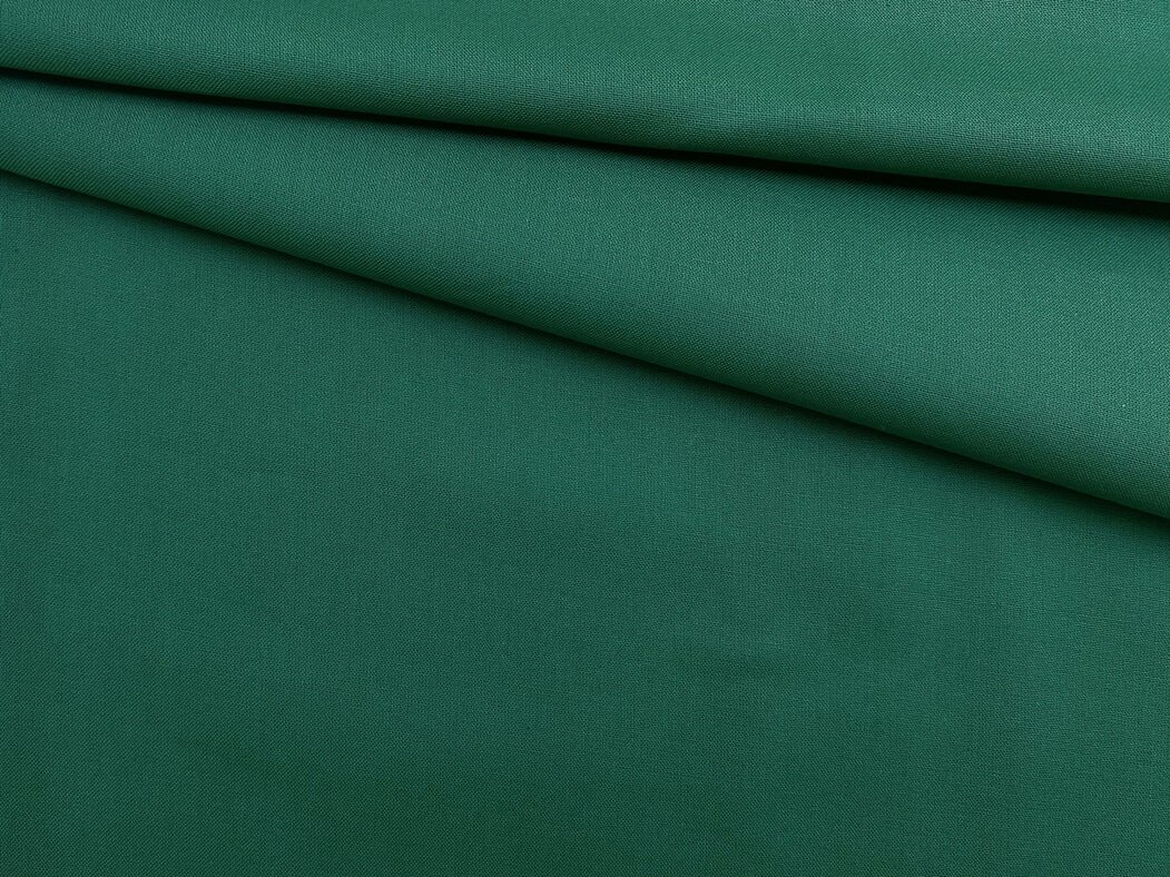 фото Ткань Хлопок изумрудного цвета однотонная 16875