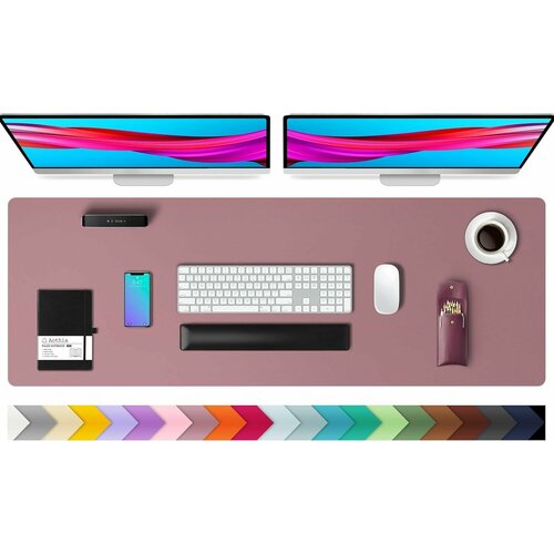 Коврик для клавиатуры и мыши на рабочий стол. Настольный коврик для офиса и дома. Защитный коврик 40 см х 80 см, голубой