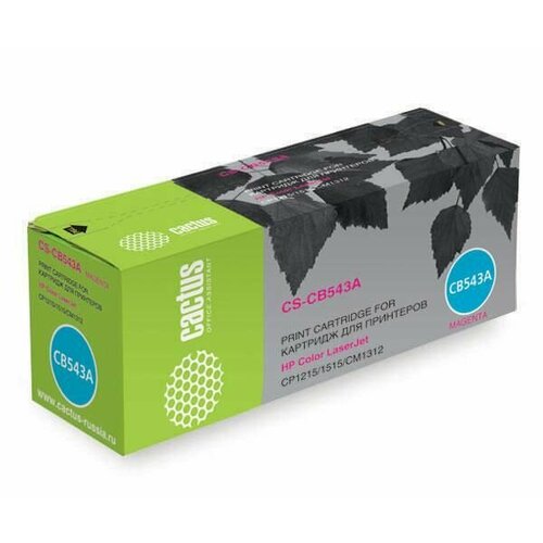 Картридж Cactus CS-CB543A CB543A пурпурный для HP CLJ CP12151515CM1312 ресурс до 1400 страниц 960₽