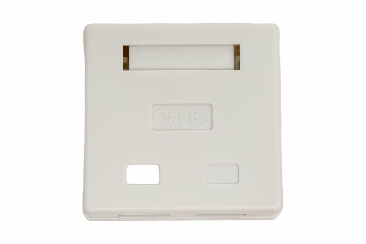 Настенная компьютерная розетка Ripo 2 порта, cat.5e (класс d), 100мгц, 2xrj45/8p8c, белая 003-500002