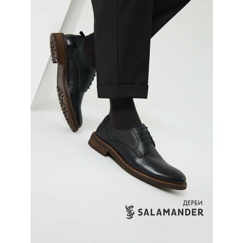 фото Полуботинки дерби salamander, размер 40, темно-синий