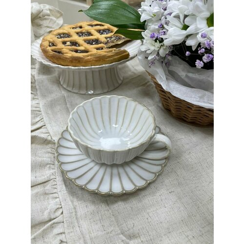 Тарелка и чашка Хризантема