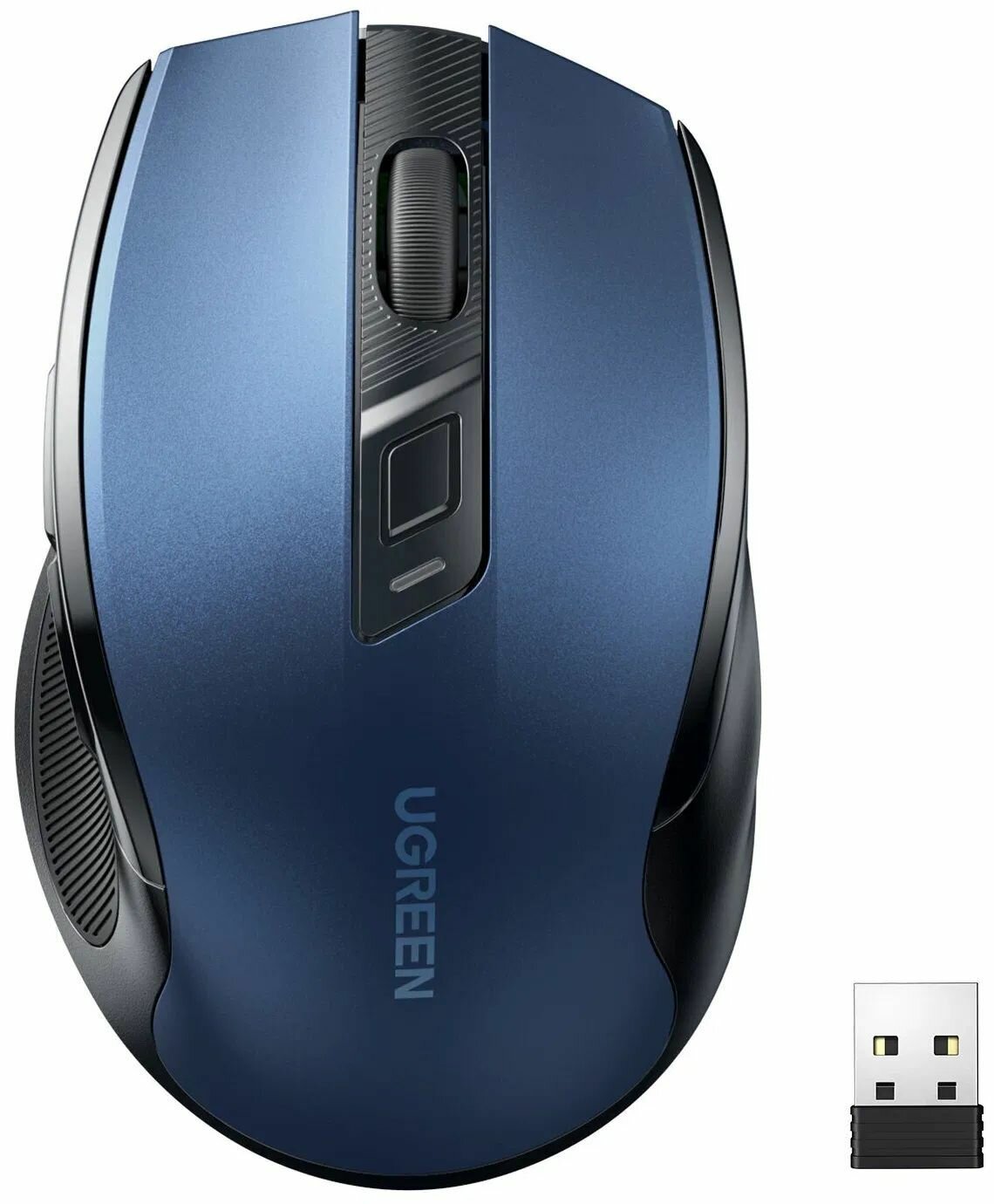 Мышь беспроводная Ugreen MU006 (15064), 2.4G 4000DPI, синий