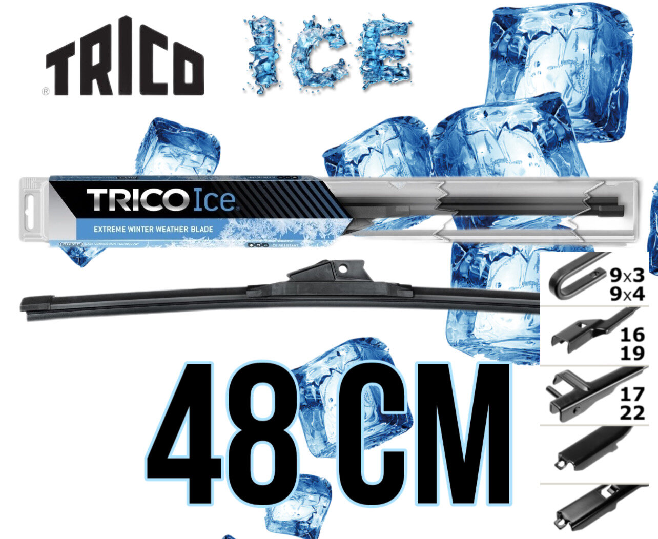 Щетка Trico ICE (48см) бескаркасная с универсальным крепежом