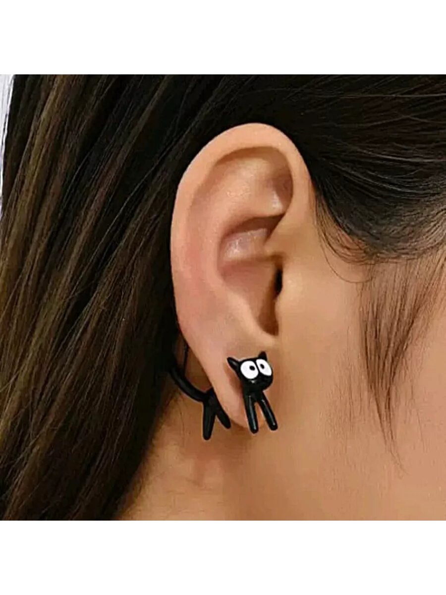 Серьги двусторонние