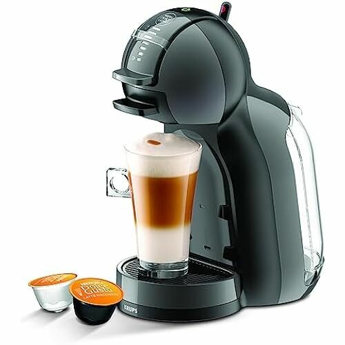 Капсульная кофемашина Krups Nescaf Dolce Gusto Mini Me, черный/серый, автоматическая, профессиональное качество, давление 15 бар, широкий ассортимент горячих и холодных напитков, YY1500FD