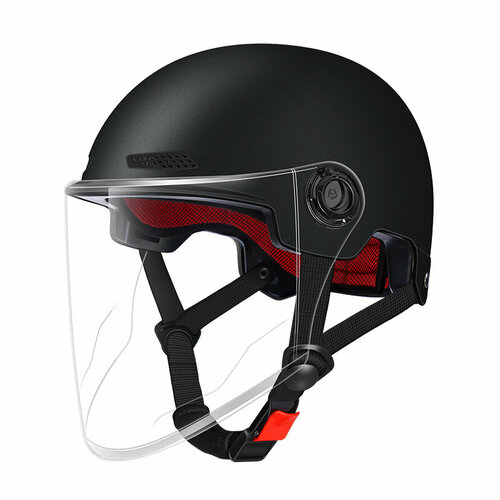 Шлем 3C, для электровелосипеда, матовый черный, прозрачный длинный