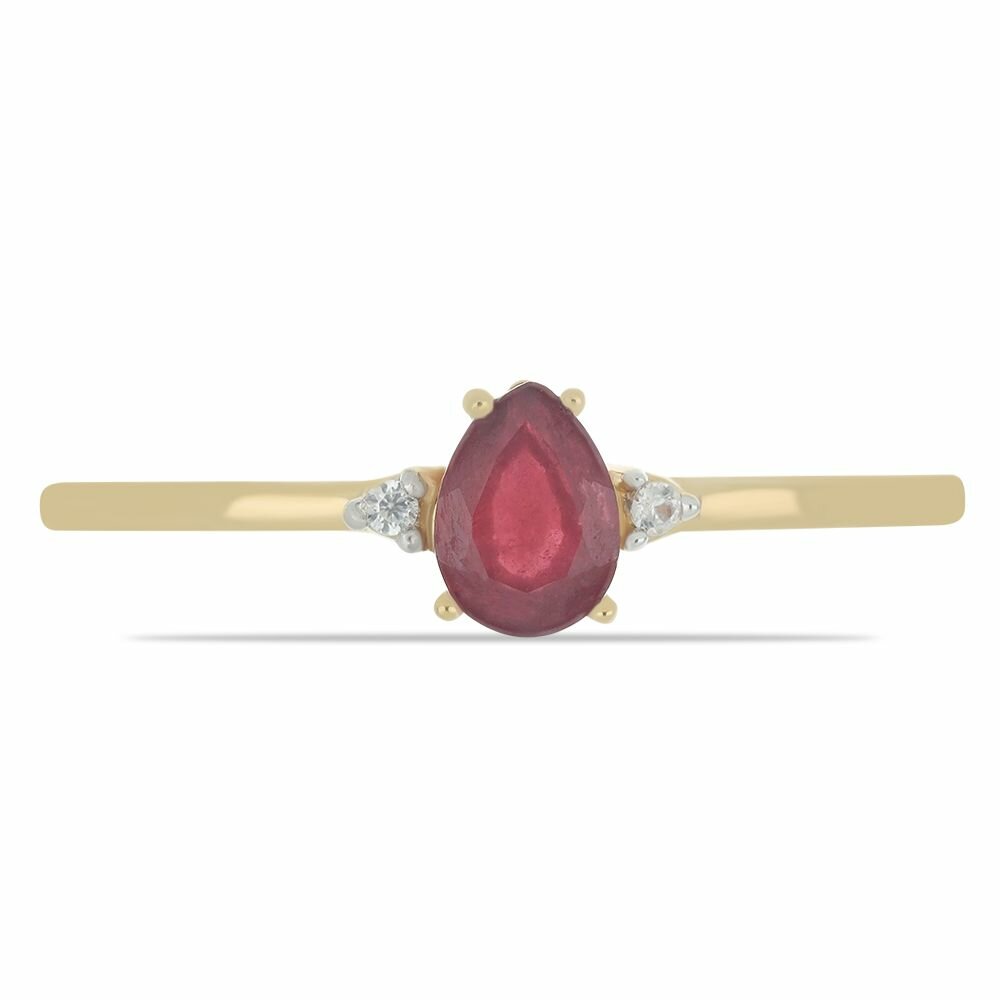 Кольцо Ювелирия, серебро, 925 проба, циркон, рубин, размер 20, красный/белый