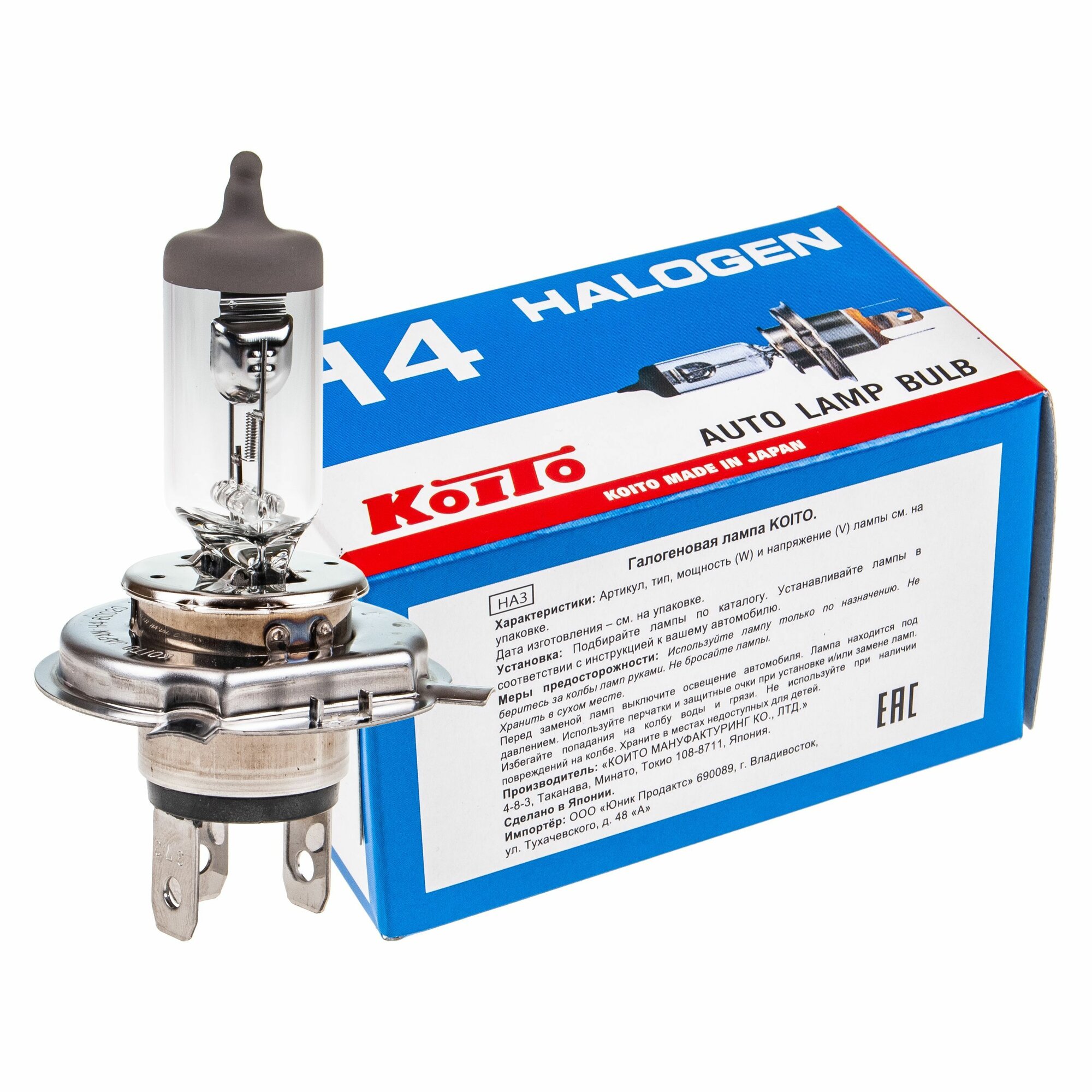 Автолампа H4 (60/55) P43t-38 12V KOITO