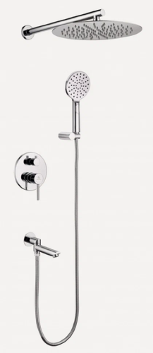 Изображение товара Душевая система Grocenberg GB5001 Хром, встраиваемый смеситель для ванны, излив-переключатель на лейку