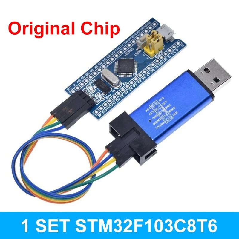TZT STM32F103C8T6/CH32F103C8T6 Минимальная плата разработки STM32F401/STM32F411 с программатором ST-LINK V2, 1 SET STM32F103C8T6