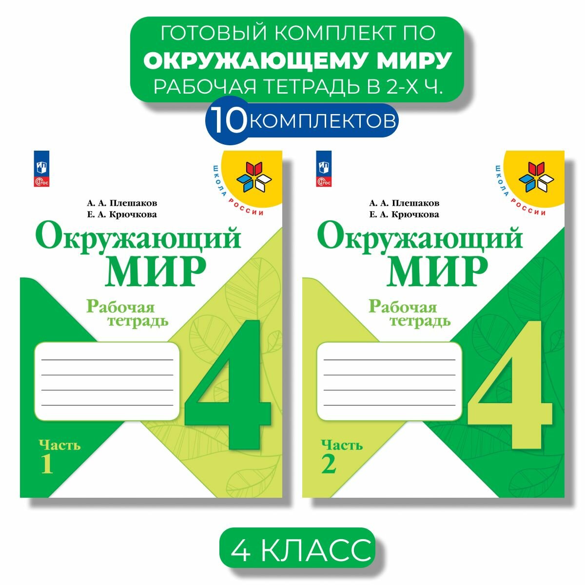 Окружающий мир 4 класс. Рабочая тетрадь Ч. 1,2 (Новый ФГОС) (10 Комплектов)