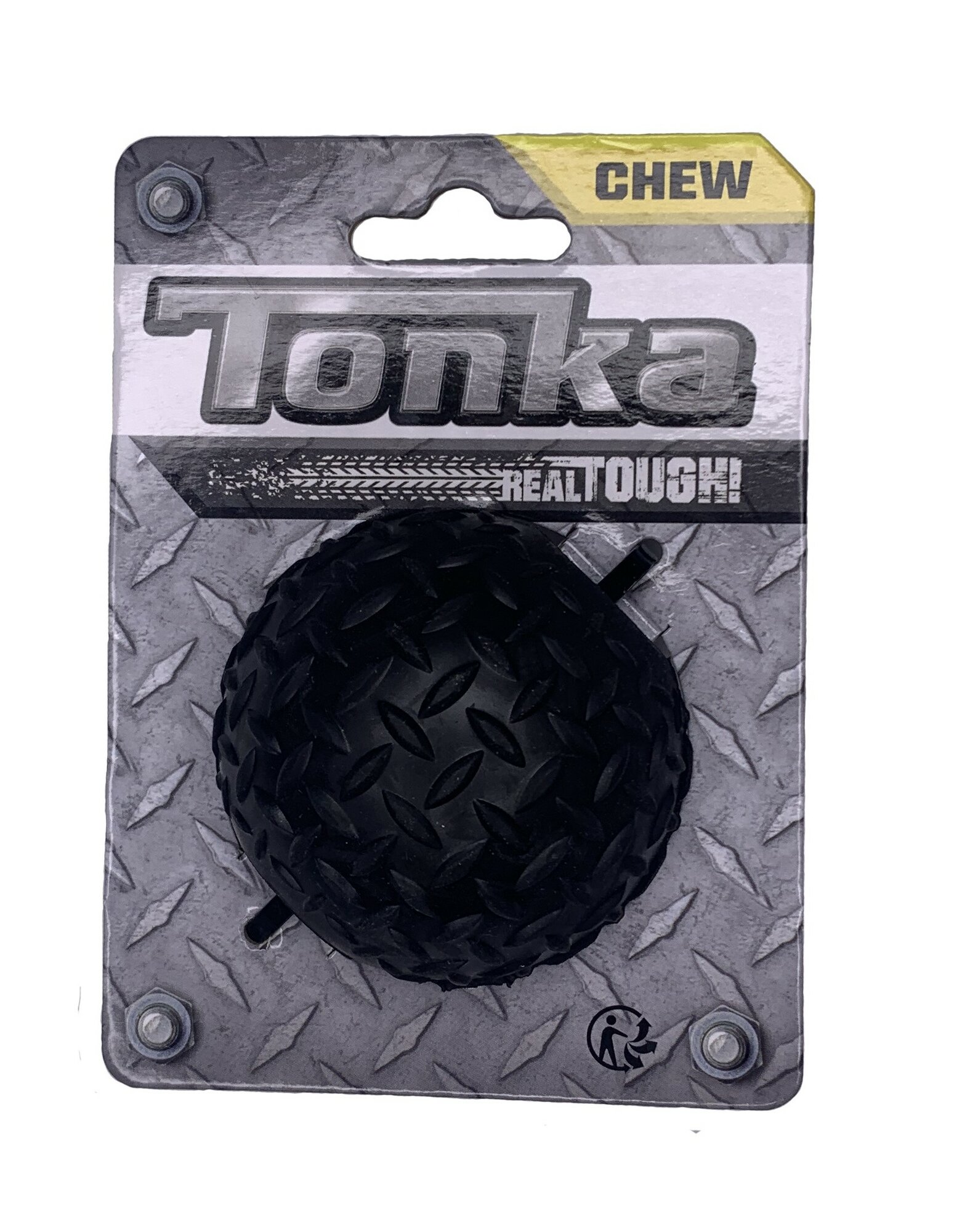 Tonka игрушка "Мяч рифленый" для собак 9 см, Черный