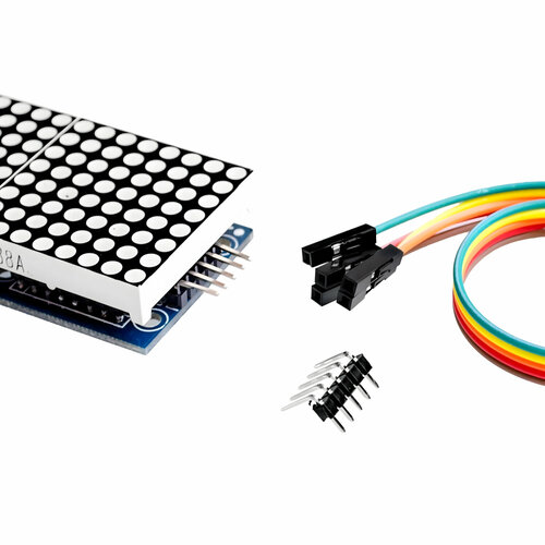 Модуль светодиодной матрицы 8 х 32 GSMIN MAX7219 Dot Matrix Module для микроконтроллера Arduino 4 в 1 дисплее (Красный)