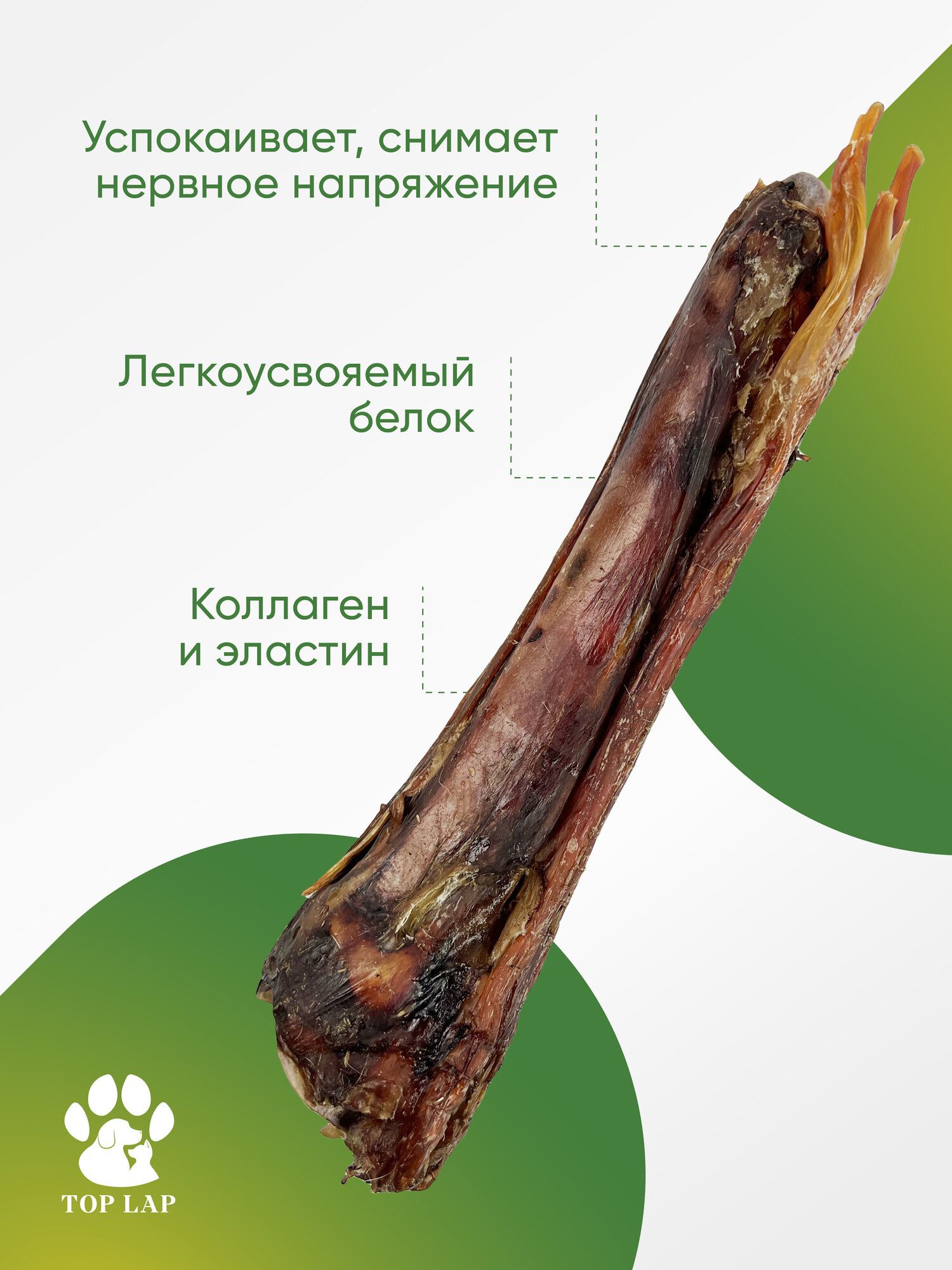 Кость большая "Гигант" 1 шт, кость из жил для собак крупных пород, лакомства для больших собак, кости для крупных собак — фото 1