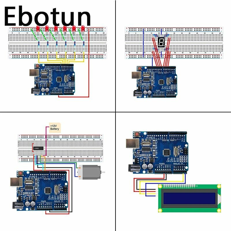 Стартовый набор для начинающих для обучения Arduino R3, макетная плата, набор «сделай сам», лаборатория школьного образования для UNO R3, kit-5 — фото 1