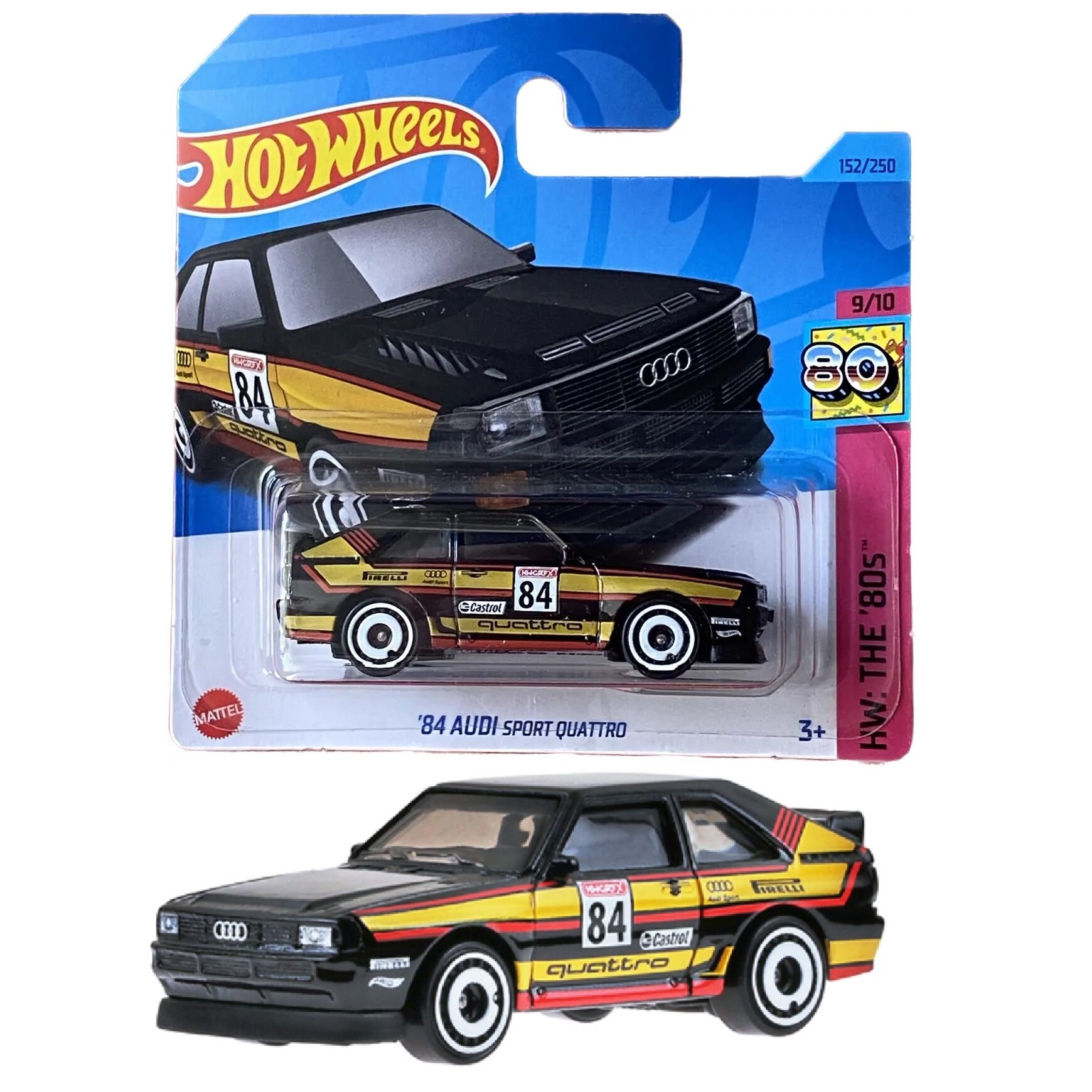 Машинка Hot Wheels HKG88 HW: The '80s 2023 '84 Audi Sport Quattro 9/10