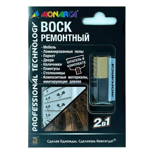 Восковой карандаш Monarca ремонтный 2в1 дуб кофейный / венге