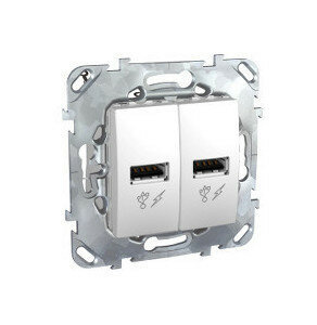 UNICA розетка USB 5 В / 1000 мА белый (MGU5.928.18ZD) /1шт