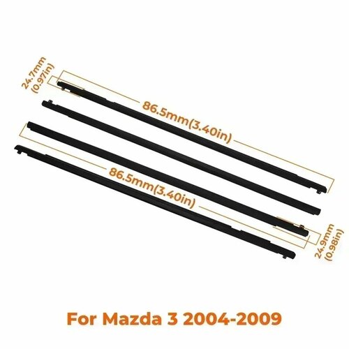 Уплотнитель окна автомобиля уплотнитель ремня накладка уплотнительные ленты для Mazda 3 2004-2009 гг для Mazda 6 2004-2012 резиновое уплотнение наружного оконного стекла For Mazda 3 5954₽