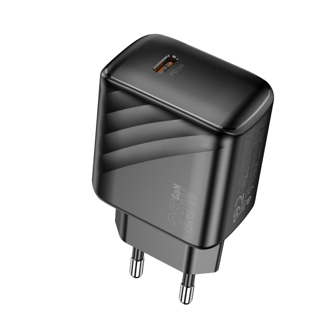 Сетевое зарядное устройство, 1 PD 25W (CS24A), HOCO, черный — фото 1