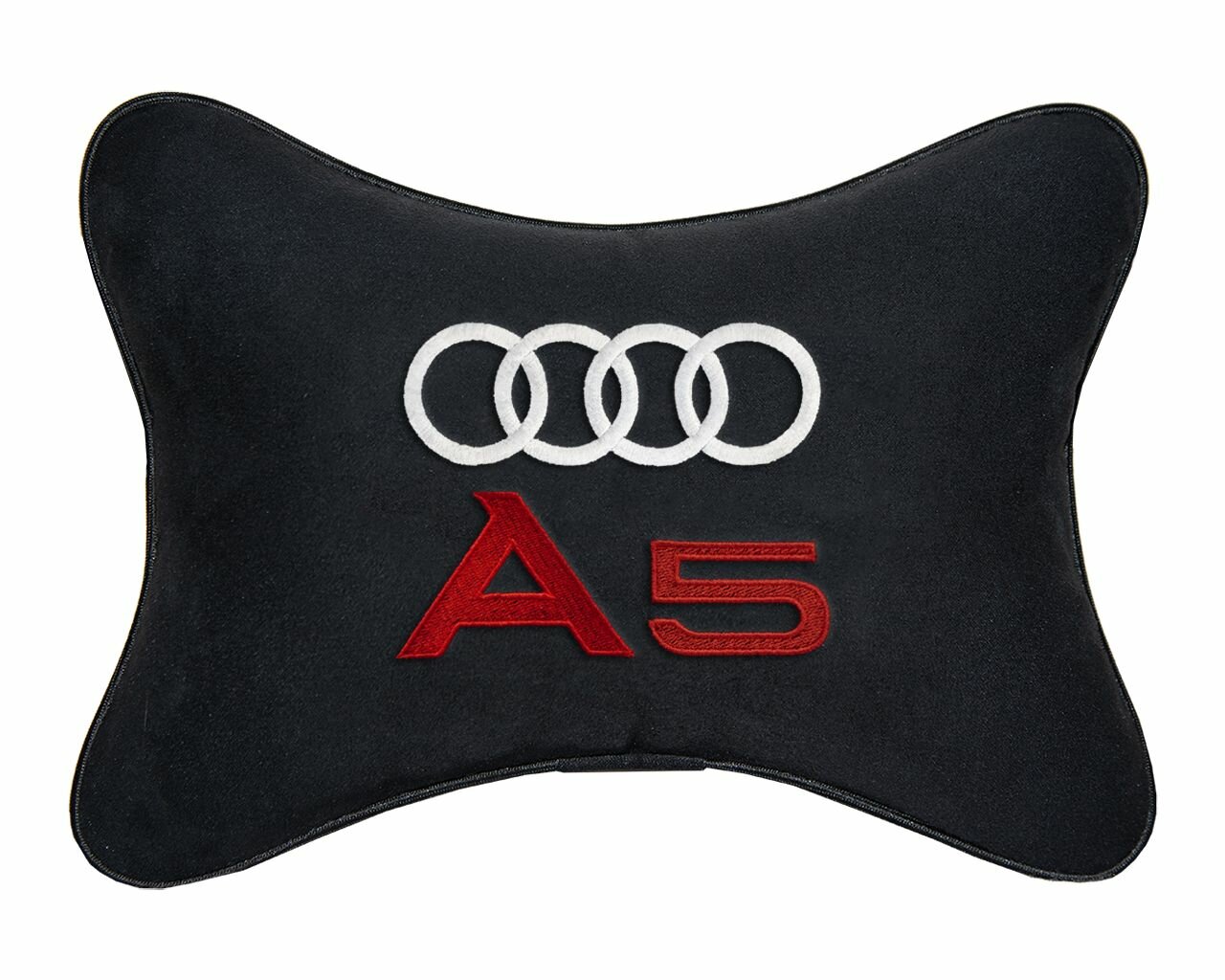Подушка на подголовник автомобильная черная алькантара AUDI A5