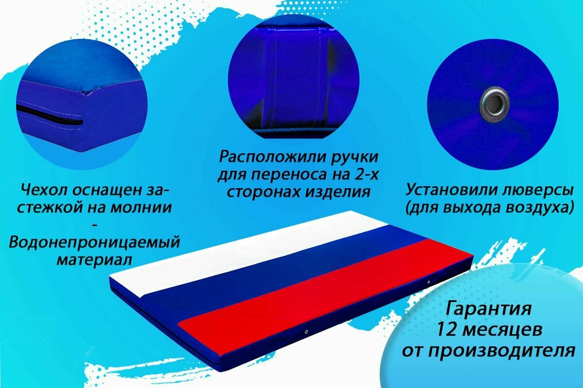 Чехол для гимнастического мата SportPanda ПВХ, 1 x 2 x 0.1 м — фото 1