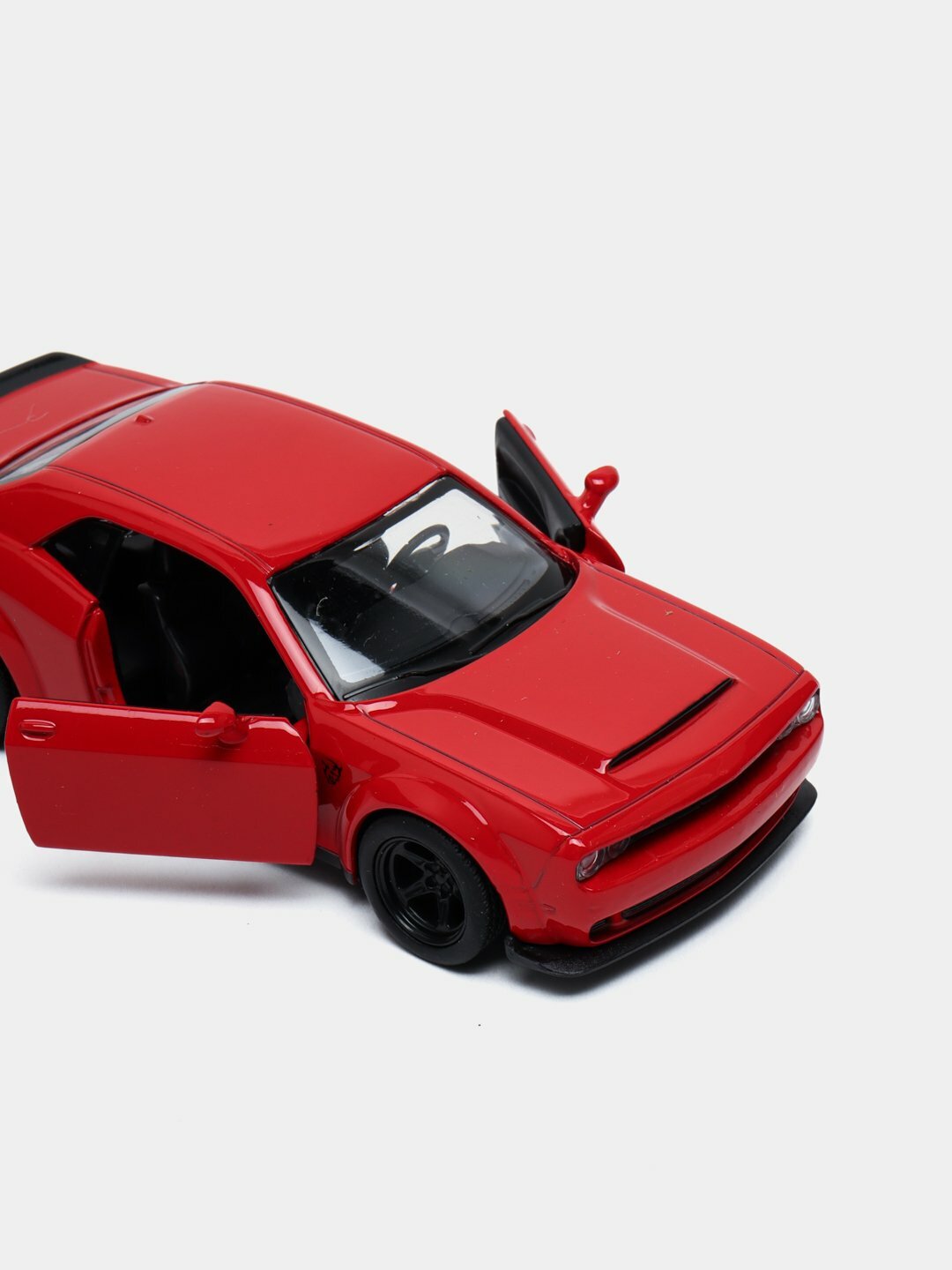 Инерционные коллекционные игрушечные машинки 1:36, Dodge challenger srt demon красный — фото 1