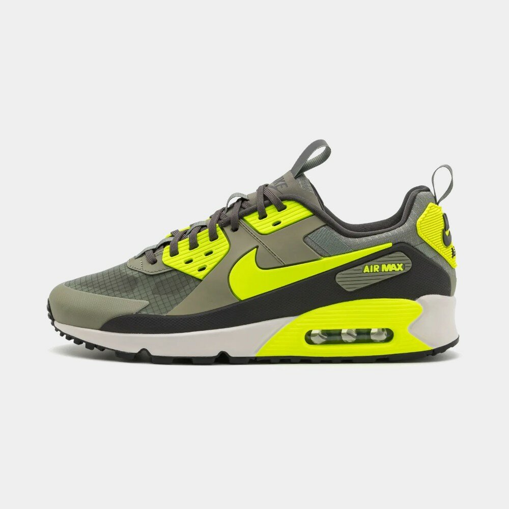 Кроссовки NIKE, размер 44 EU, хаки/желтый