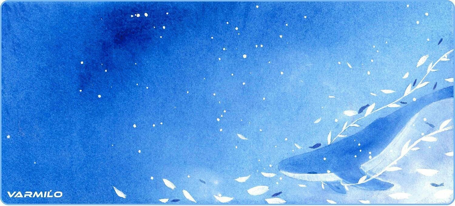 Коврик Varmilo "Sea Melody", для геймеров, 40 см x 90 см, синий — фото 1