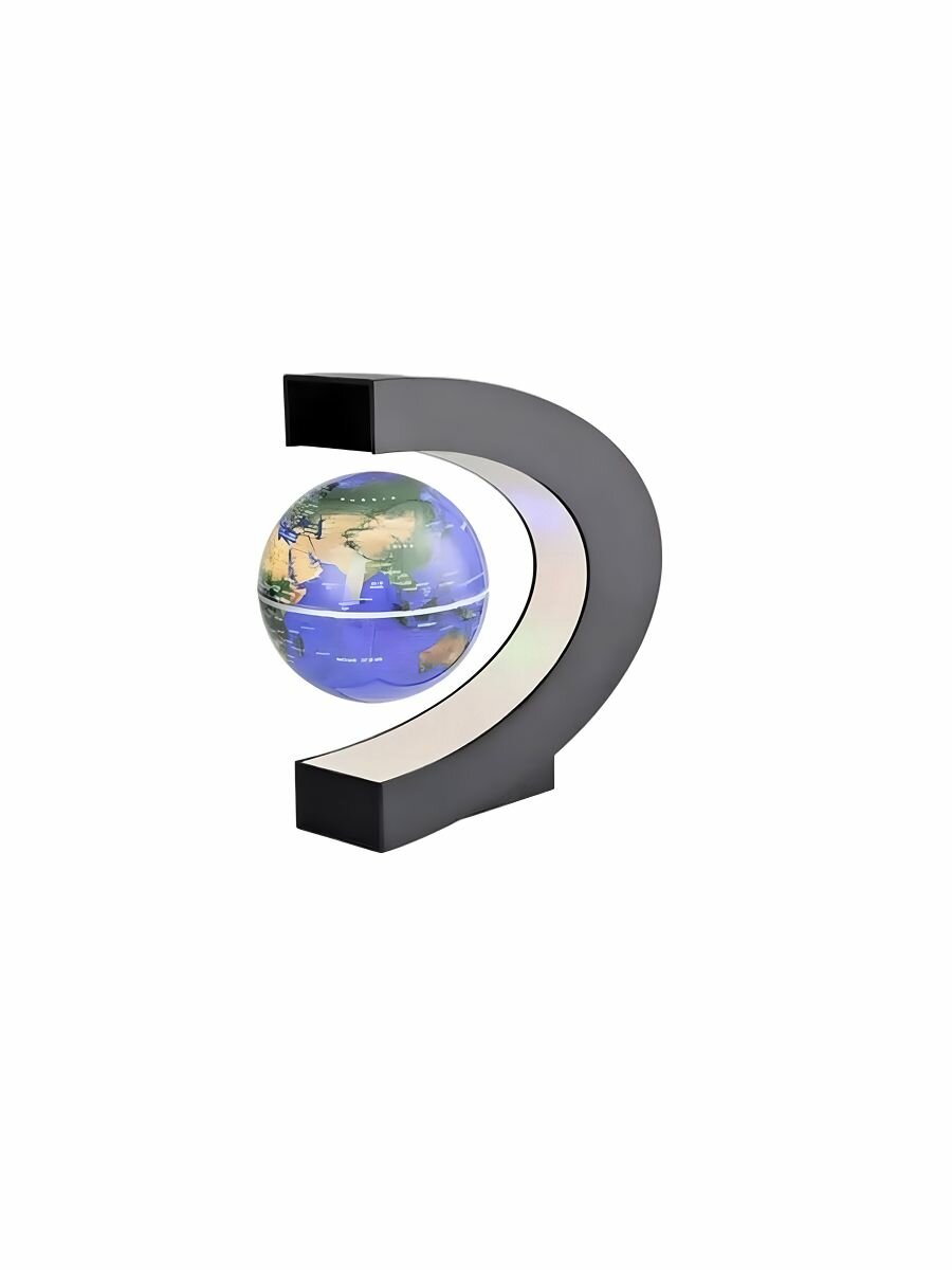 Глобус-ночник Limerence Group "Левитирующий", с LED-подсветкой, черный с голубым