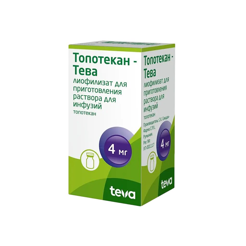 ТопотеканТева лиофилизат дприг раствора для инфузий 4 мг фл 1 шт
