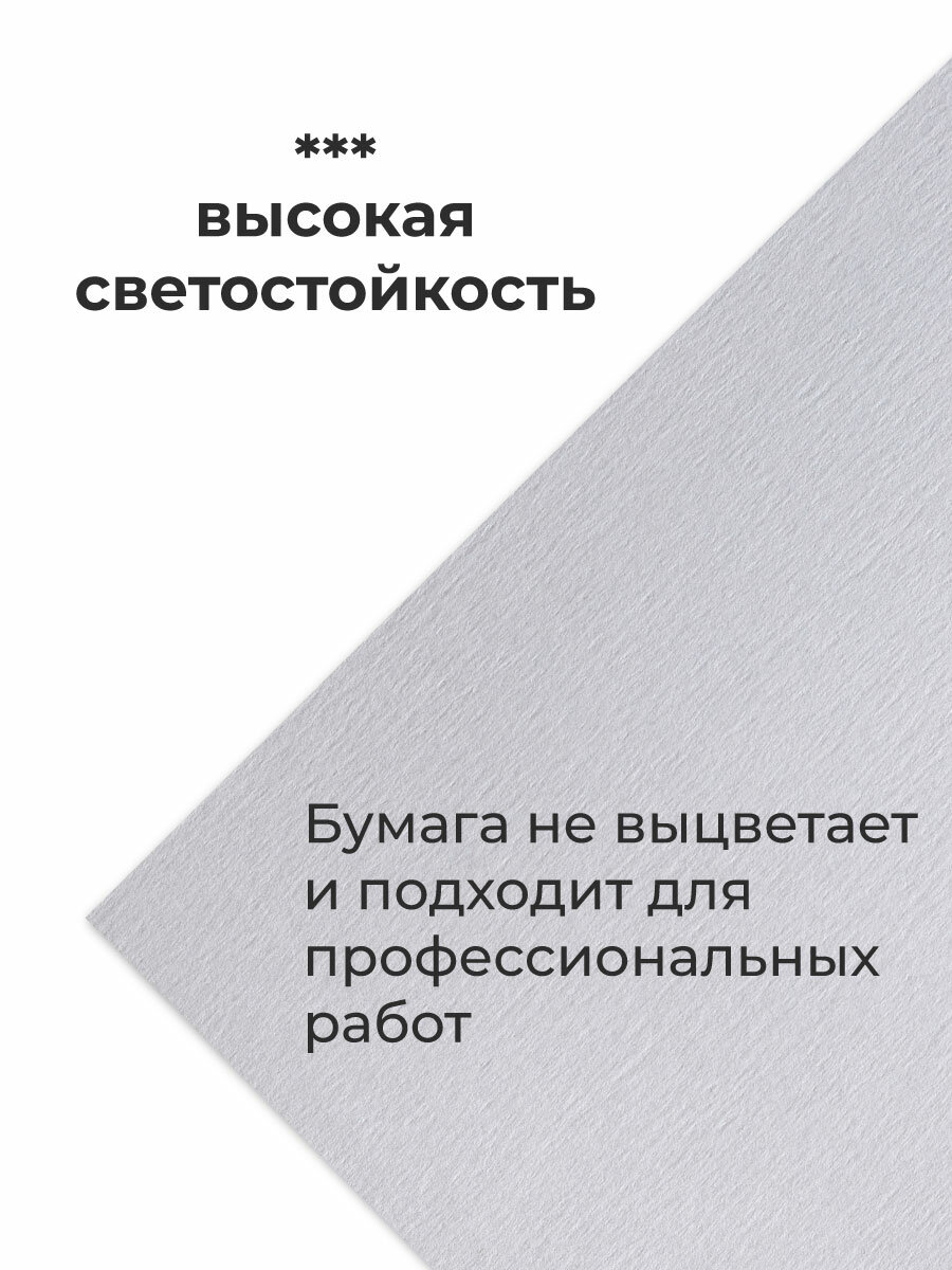 Бумага для пастели Малевичъ 270 гр/м2, 7 л, папка бумаги А3, серый — фото 1