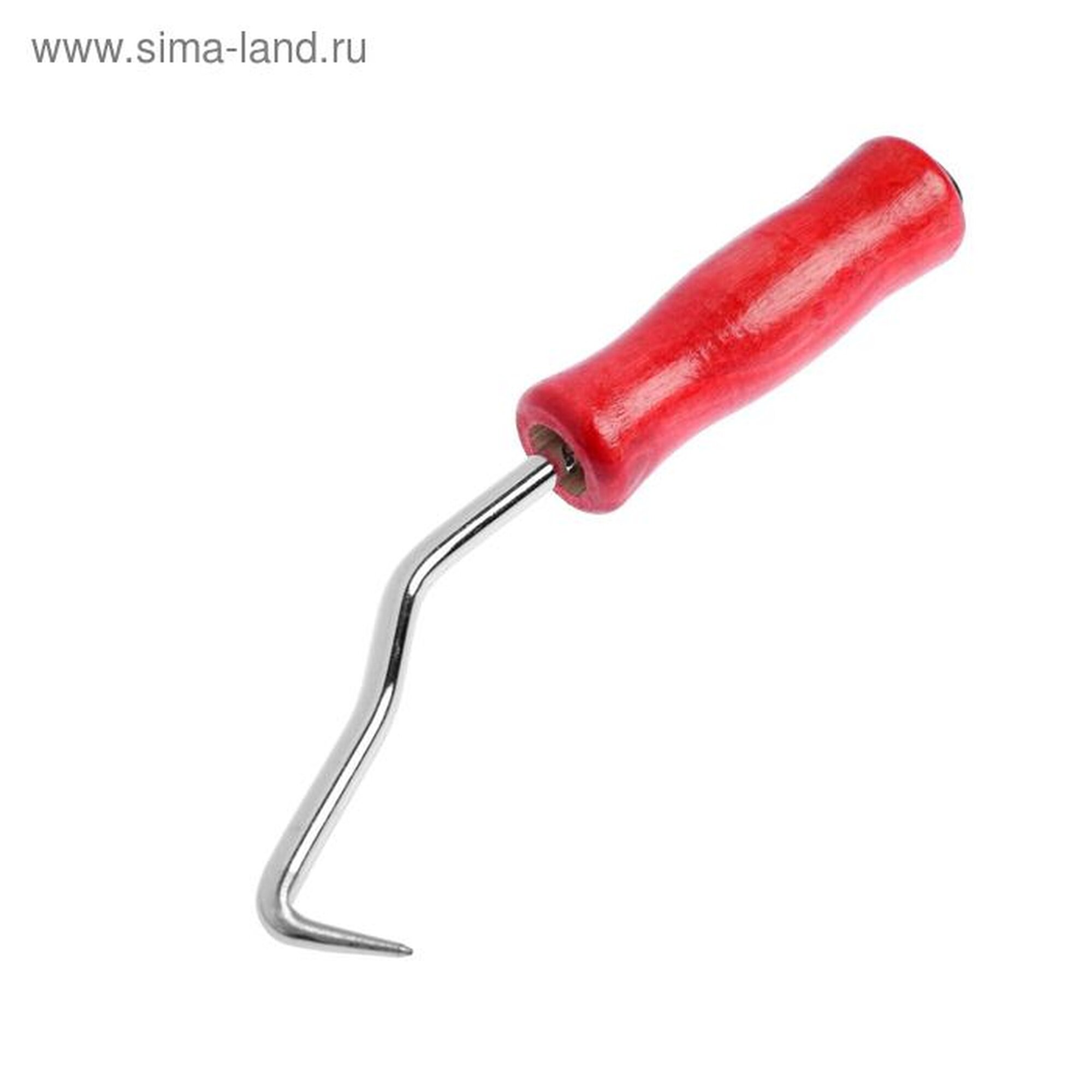 Крюк для вязки арматуры Тундра деревянная рукоятка противоскользящая 21 см