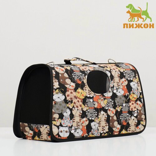 Изображение товара Сумка-переноска каркасная "Кошки", размер S, 37,5 х 17 х 22 см