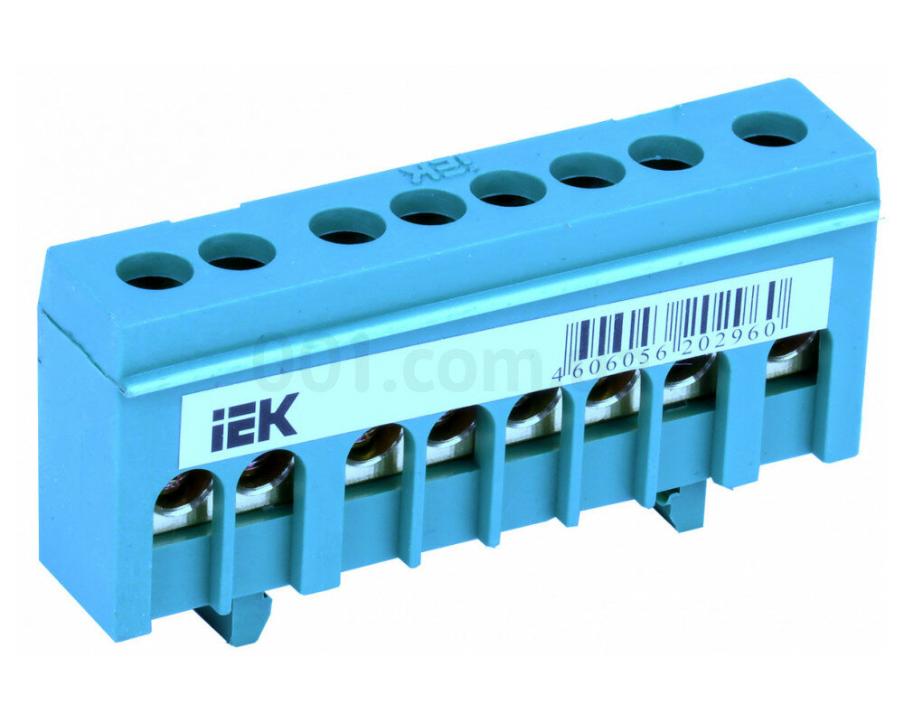Шина нулевая в корп. изол. на DIN-рейку ШНИ-6х9-8-К-С IEK YNN10-69-8KD-K07