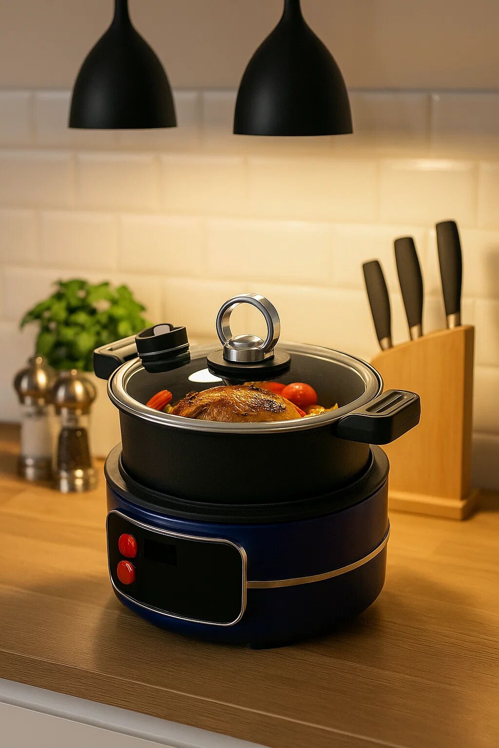 Многофункциональная аэрофритюрница Deylinghs QF-618 для приготовления блюд без масла