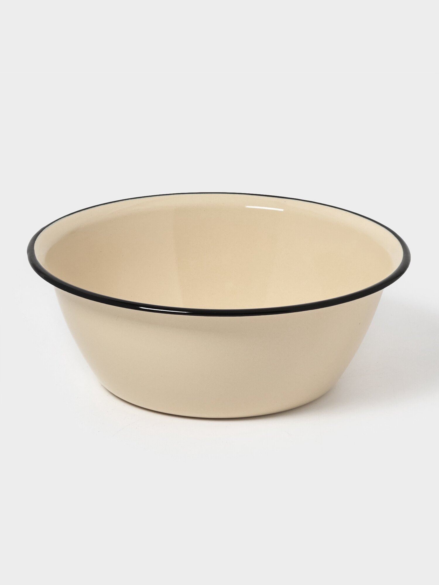 Миска для готовки и хранения эмалированная 2 л цвет слоновой кости