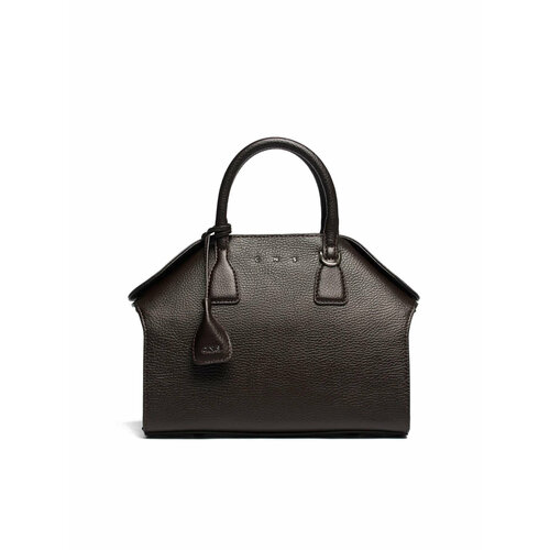 Сумка CNS - COINED IN STONE CHANTAL mini castle, фактура зернистая, коричневый