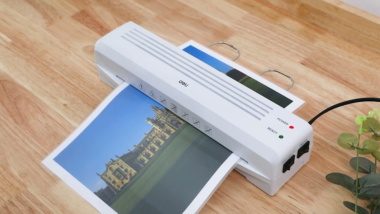 Ламинатор A4 Deli, 14378, для фото, горячее ламинирование, реверс — фото 1