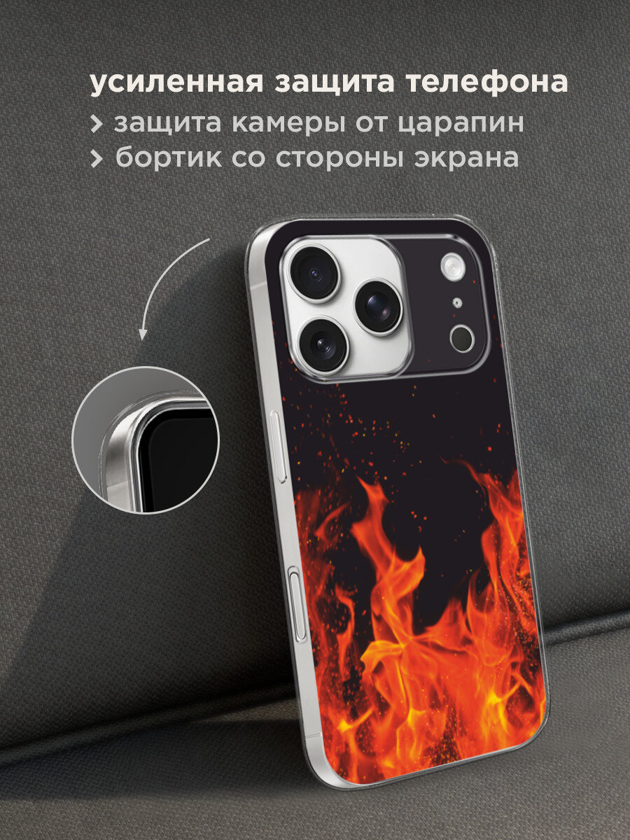 Чехол на Apple iPhone 17 Pro Max / Айфон 17 Про Макс с принтом Все в огне — фото 1