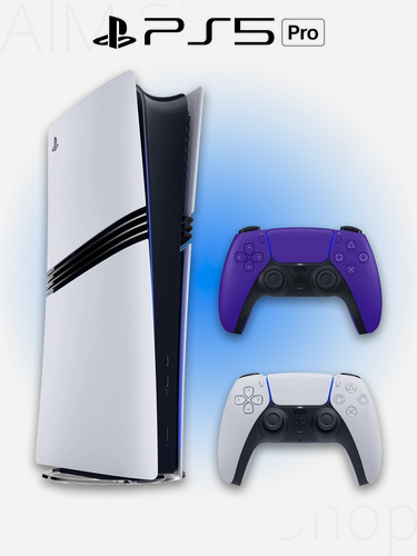 Изображение товара Игровая приставка Sony PlayStation 5 PRO (Digital) (без дисковода) + 2-й геймпад (фиолетовый, Galactic Purple)